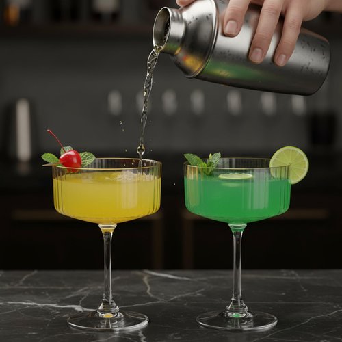 SDBALLBZ Plastic Martini Glasses, Detachable Coupe Glasses, Ribbed Vintage Cocktail Glass with Gold Rim, Unbreakable Reusable BPA-free Stemware for Wedding Anniversary (24pcs, Clear)