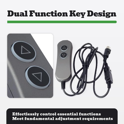 MLSK111-A1 Handset Controller 2 Button 5 Pin Replacement for Catnapper for Okin for Limoss for Kaidi for Mulin for HHC Lift Chairs Power Recliners, with USB and Backlight