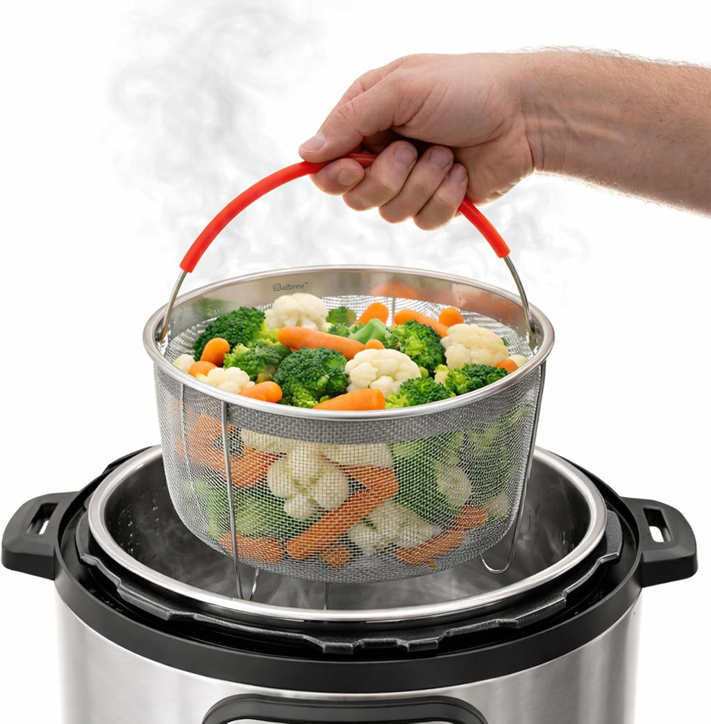 Salbree Steamer Basket - Stainless Steel Strainer for 3 Qt Instant Pot | Fits 6 Qt & 8 Qt Models