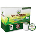 Peak Performance USDA Organic Coffee Pods - Medium Roast, Low Acid, Fair Trade - 24 Recyclable Cups for K-Cup & Keurig Machines