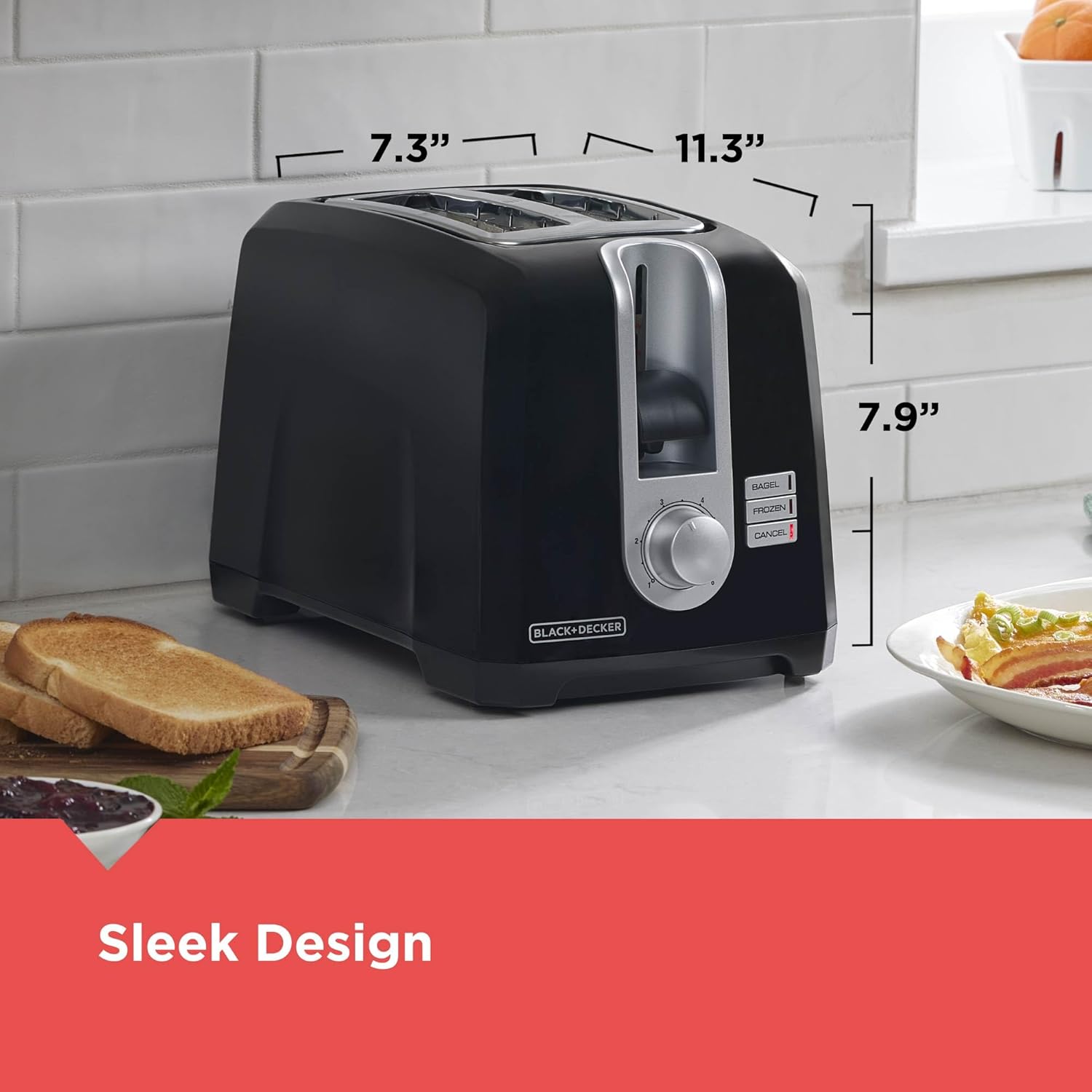 Skiennix 2-Slice Extra Wide Slot Toaster - Perfect for Bagels & Thick Bread | Stainless Steel Finish