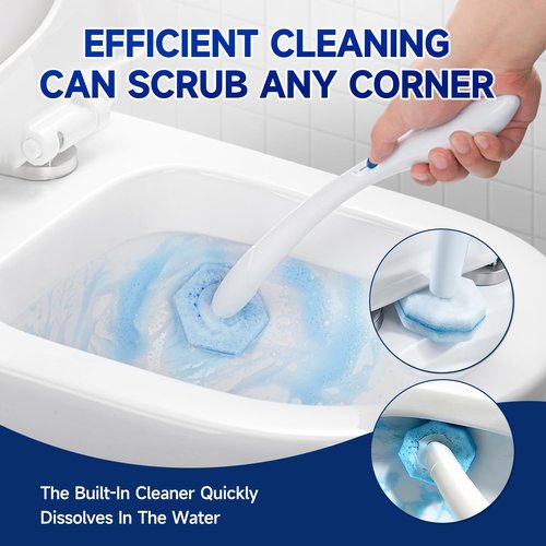 20 Count Toilet Wand Refills Compatible for Clorox, 5X Cleaning Power Toilet Bowl Cleaners & High-Density Disposable Toilet Brush Scrubber - No Falling Apart, Instant Foam Cleaning