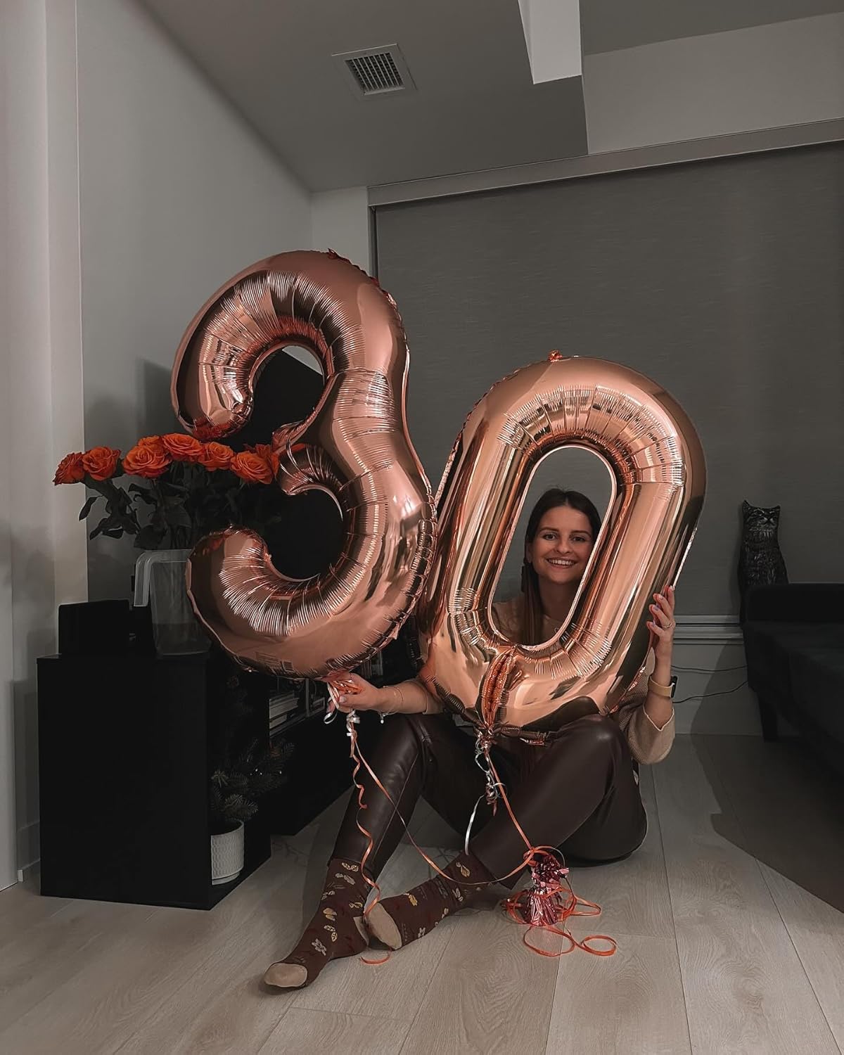 Rose Gold Number Balloons - 40 Inch 0 Balloon for Birthday Decorations | Perfect for Any Celebration