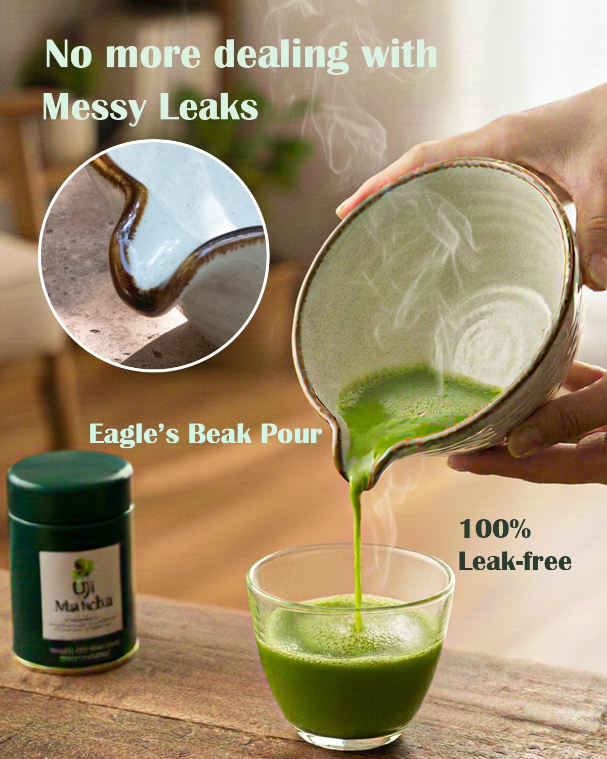 Skiennix Matcha Whisk Set - Complete Kit with Bowl, Bamboo Whisk, Scoop & Sifter | Perfect Gift for Women