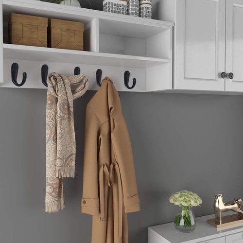 IBosins Coat Hooks - 15PCS Wall Mounted Single Prong Robe Hooks with 30 Screws - Black for Towels, Bags & Hats