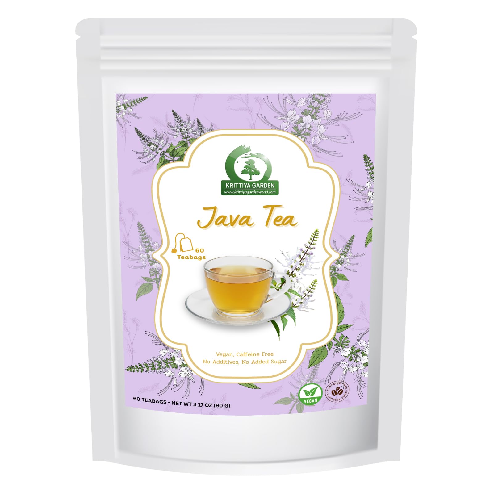 Wild Java Tea 60-Teabags (Kumisukuchin, Orthosiphon Aristatus, Cat Whiskers) 1.5g X 60 Tea Bags