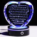 YWHL Retirement Gifts - LED Base Crystal Heart Keepsake | Perfect Farewell Gift for Retirees, Friends & Bosses