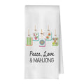 BlissfulAbon Mahjong Gifts Dish Towels - Mahjong Waffle Weave Kitchen Towels, Mah Jong Decorative Hand Towel, Hostess Gifts Tea Towel, 16×24 Inches