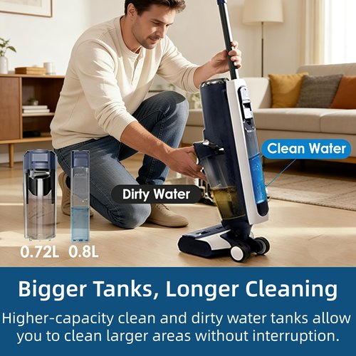 440934 Dirty Water Tank Compatible for Tineco Floor ONE S5/Floor ONE S5 Blue/Floor ONE S5 Extreme/Floor ONE S5 PRO/Floor ONE S5 PRO 2 Models. Smart Wet/Dry Vacuum Cleaners Accessories Parts, 0.72L.