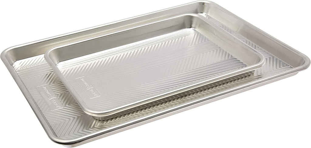 Nordic Ware Half & Quarter Sheet Baking Pan - Durable Natural Finish for Even Baking