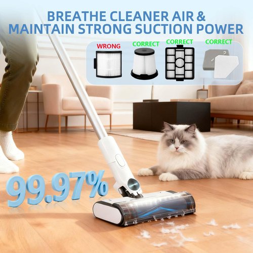 BU3521 HEPA Filter Replacement Compatible with Shark BU3521 BU3523 BU3120 Clean Lightweight Cordless Stick Cleaner, Shark BU3523 Clean and Empty Cordless Stick Vacuum, Auto Empty System