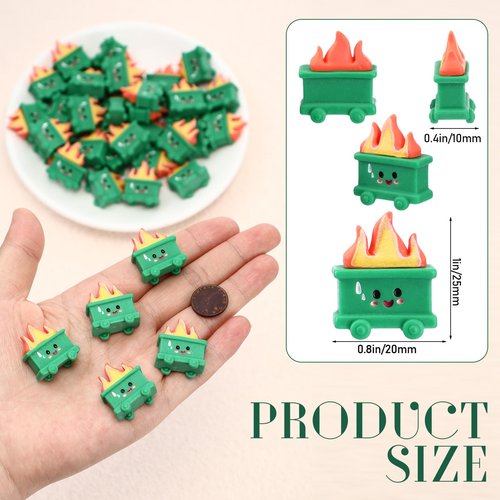 Arrowbash 20 Set Resin Dumpster Trash Shape Gift Team Employee Appreciation Gift Social Worker Month Emotional Desk Accessories for Staff Teacher Office Coworker Nurse Medical Favor (Green)