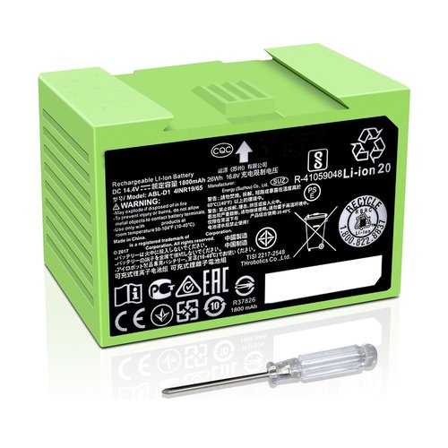 SONXIAVIVO 1800mAh for iRobot Replacement Parts Roomba ABL-D1 Lithium Ion Battery Compatible with Roomba i7 i7+ i8 i6 i4 i4+ i3 i3+ i7158 J7 7150 7550 and e e5 e6 e5150 e5152 e6198 14.4V 26Wh