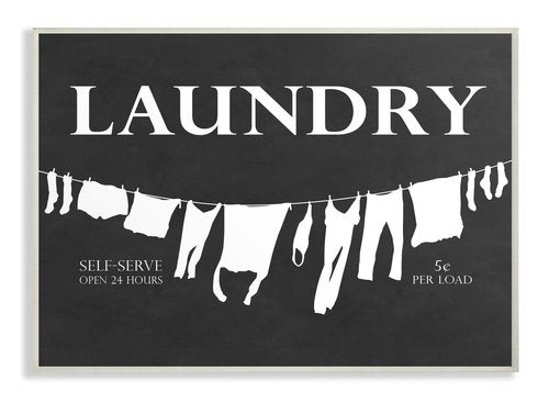 Stupell Industries Laundry Clothesline Advert
