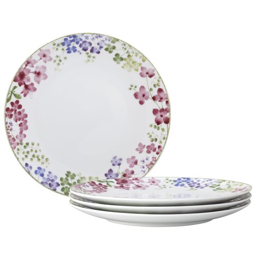 Noritake Bloomington Road Colorful Set of 4 Dinner Plates, 10-1/2"