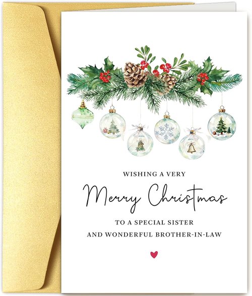 Goroar Christmas Card for Sister & Brother-in-Law | Heartfelt Holiday Wishes
