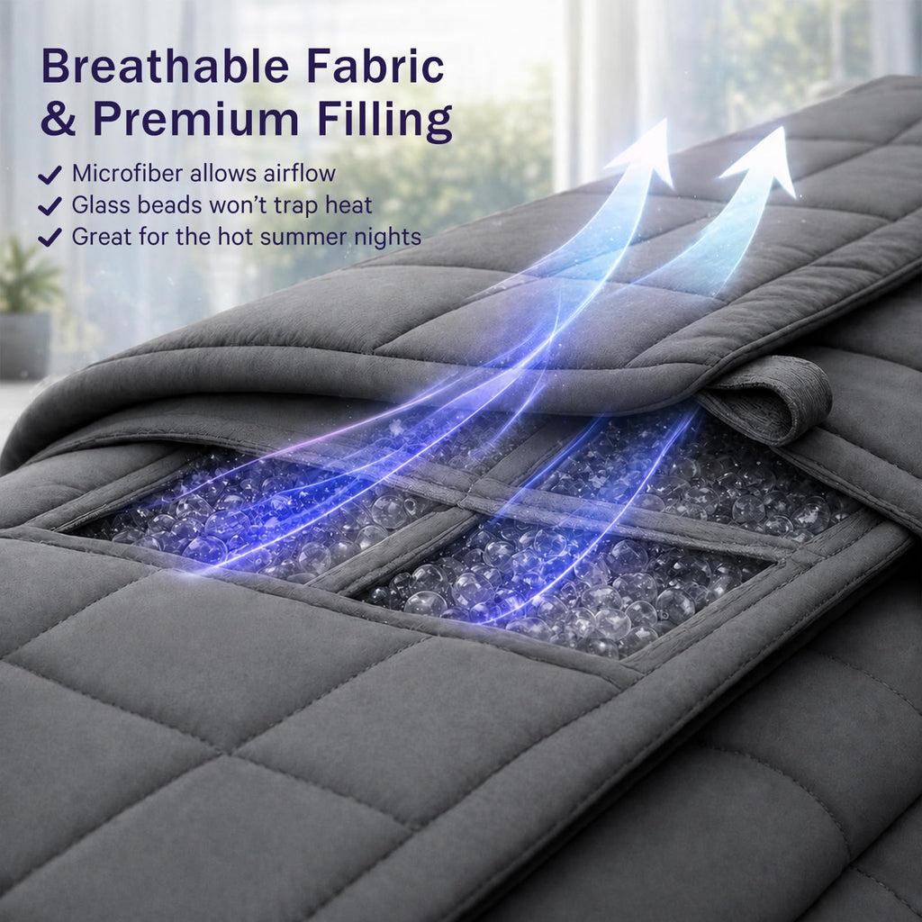 Weighted Blanket for Adults 20lbs, 48"x72", Twin Full Size Cooling Heavy Throw Blanket for 180-220lbs, Microfiber Soft Thick Big Blankets Weighted Comforter Breathable Gift for Sleeping, Grey