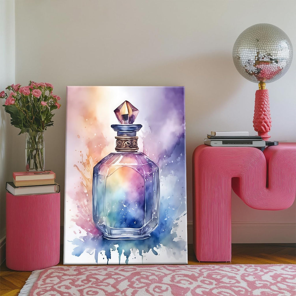 Skiennix Framed Wall Art Set | Colorful Fashion Makeup & Perfume Prints | 12x16 Inch Aesthetic Decor