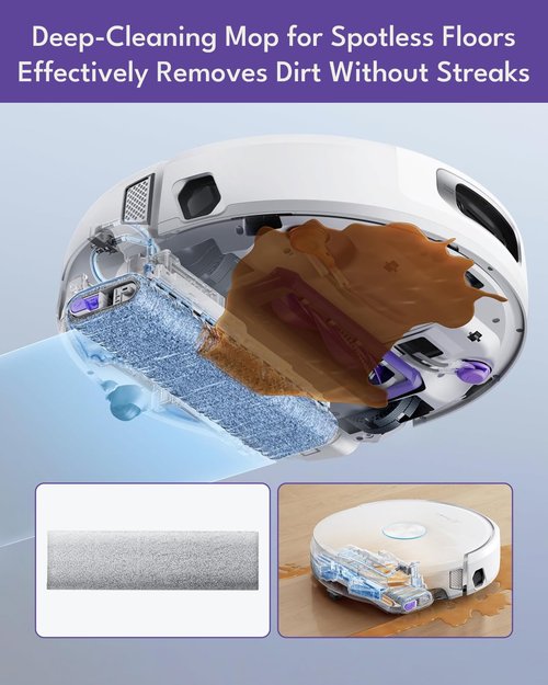 iRobacc 21 Pcs Replacement Parts for Narwal Flow Robot Vacuum Cleaner: 1 Main Brush, 4 Side Brushes, 4 HEPA Filters, 6 Dust Bags, 2 Track Mop Pads, 1 Cleaning Brush