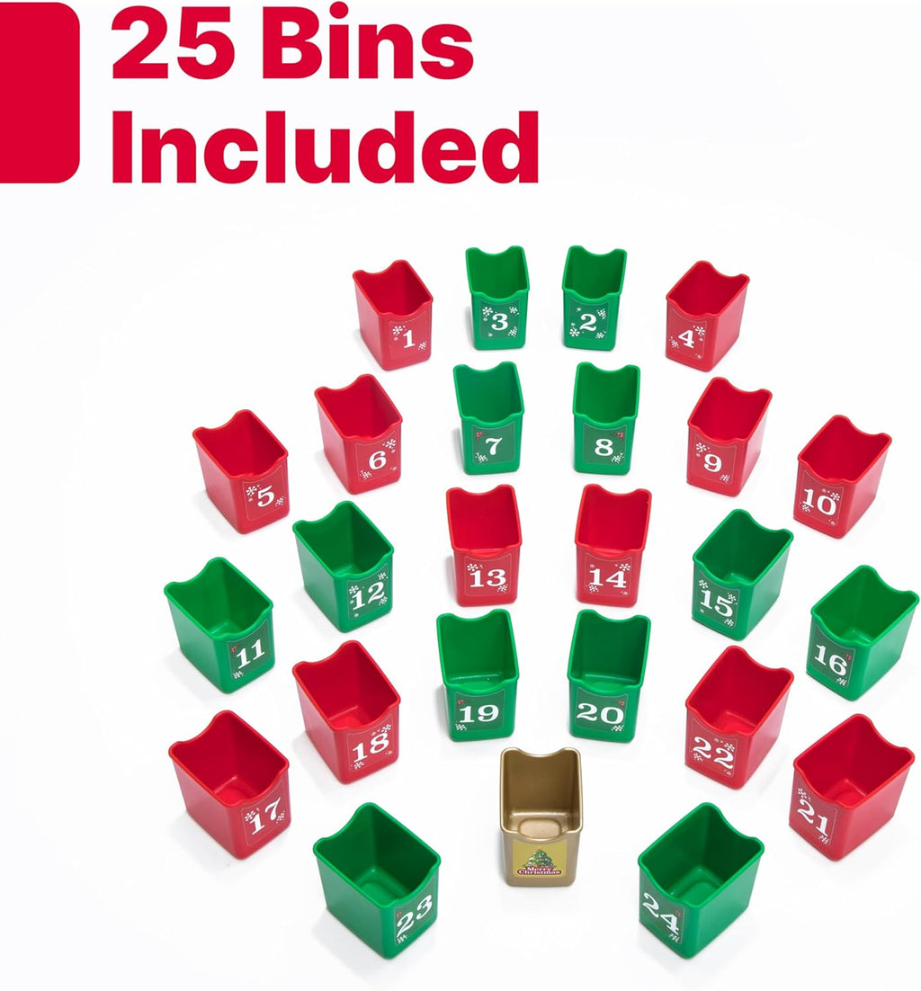 Step2 My First Advent Calendar - Interactive Christmas Toy with 25 Refillable Bins for Toddlers 1.5+ Years Old