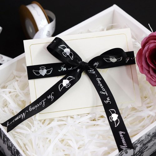 10Yard | Funeral Ribbon Set by 10Yard - 2 Styles, 5/8" X 20 Yards for Celebration of Life