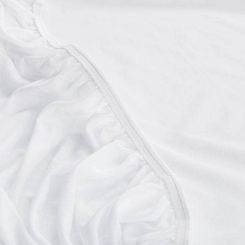 Serta Power Chill Queen Size Waterproof Mattress Cover, Soft and Breathable Cooling Mattress Protector, 15" Elastic Deep Pocket for Secure Fit, White