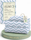 **LANE LINEN 100% Organic Cotton Twin Bed Sheets - Naturally Cooling, Deep Pocket, Eco-Friendly Chevron Design**
