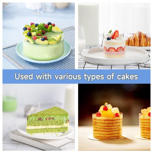 Urxirha 2 Pack Cake Collars 2inch × 394inch, Transparent Acetate Sheets for Baking, Clear Cake Strips Cake Rolls for Cake Decorating