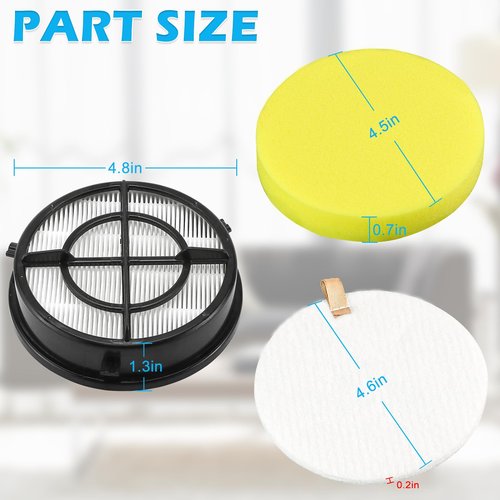 1650 16871 Vacuum Filter fit for Bissell Pet Hair Eraser Febreze Upright Vacuum Replacement Model 1650 Series 1650A 1650W 16501 16502 1650C 1650P 1650R 1650A Part 16871 1608861 1608860 LUXRILIX