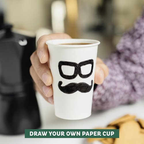 Freshware Coffee Cups 16 oz [1000 Pack] Disposable Paper Cups for Hot or Iced Coffee Cup, Slushie Cup, Milkshakes, Smoothies, and Tea