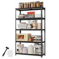 WORKPRO 5-Tier Storage Shelf, 72" H Heavy Duty Adjustable Garage Shelving Unit 2180LBS Capacity, for Basement, Kitchen, Pantry, 27.6”Wx11.8”Dx60”H, Black