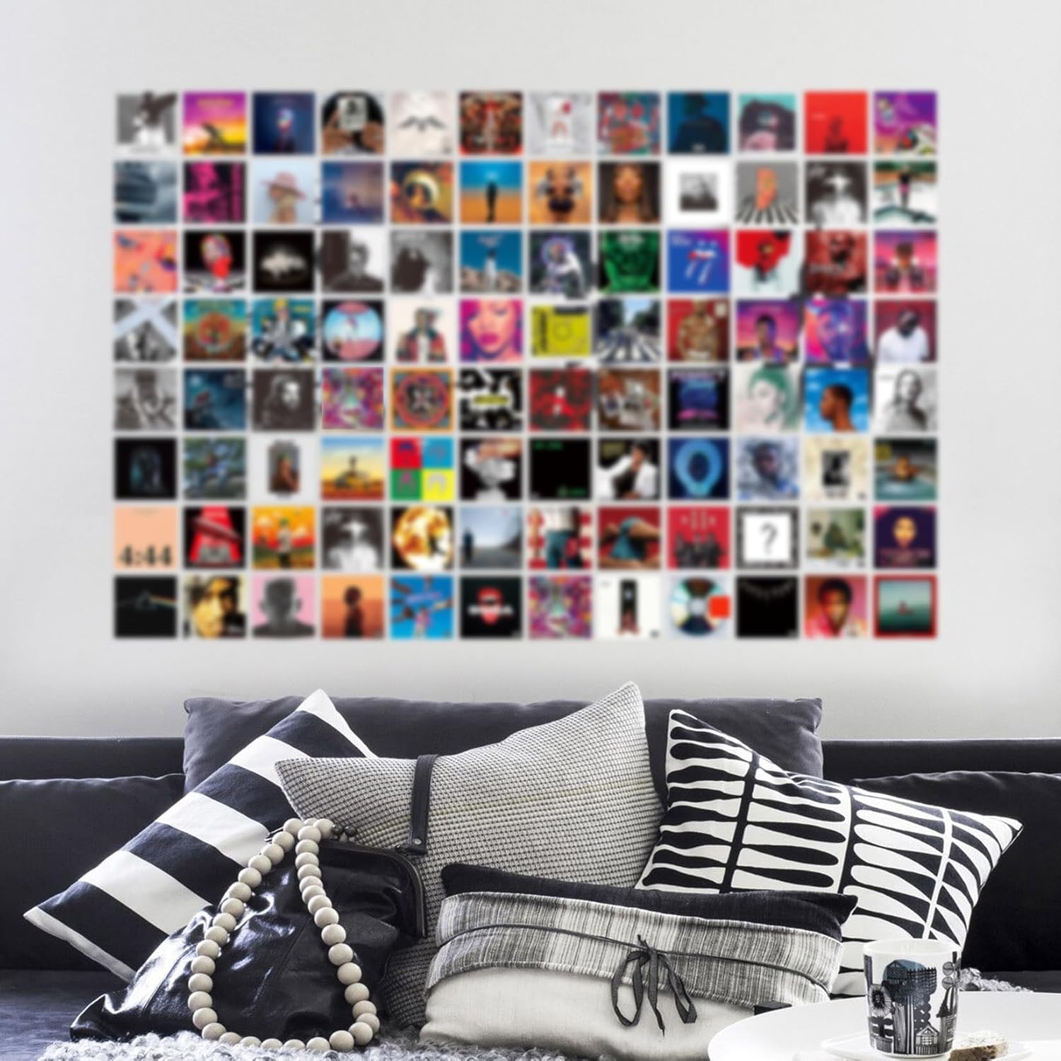 Art·Zone 100 Pcs 5x5 Inch | Wall Collage Kit for Bedroom Decor, Album Covers & Music Themes
