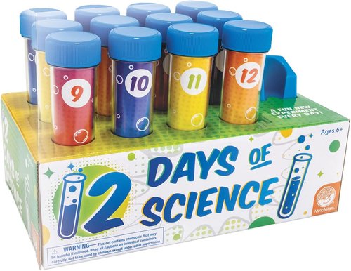 MindWare 12 Days of Science Advent Calendar - Engaging Kids Science Kit with 12 Fun Test Tube Experiments for Ages 6+