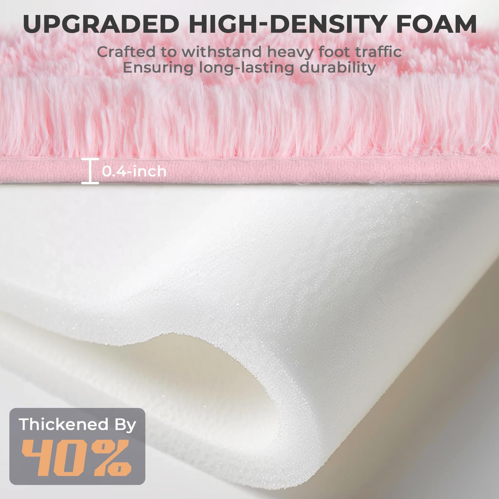 OPPODREAM 4x6 Pink Rugs for Bedroom, Ultra-Soft Fluffy Area Rugs for Living Room, 4 x 6 Shag Carpet for Nursery, Kids, Girl, Boy, Baby, Plush, Fuzzy, Shaggy, Cute Home Decor