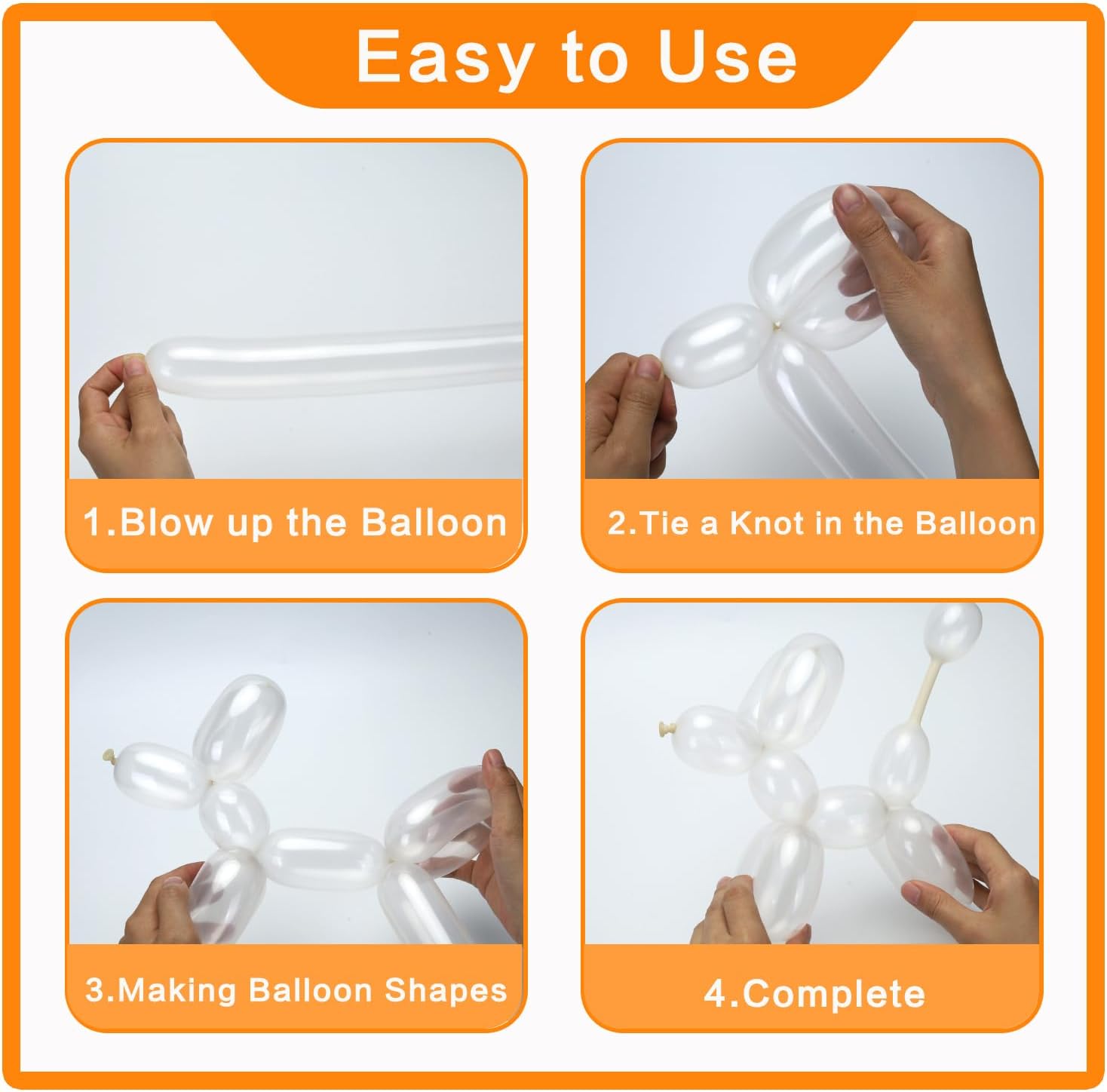 PIGETALE 100Pcs Clear 260 Balloons - Transparent Long Latex Twisting Balloons for Party Decor