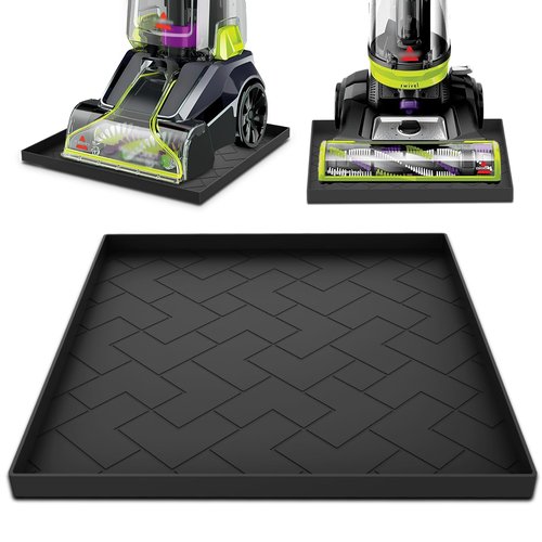 Vacuum Cleaner Silicone Mat -16'‘x15’'x0.7''Upright Vacuum Mat for Wet/Dry Cleaner Compatible with Shark, Bissell, Eureka etc. Waterproof/slip-resistant, effectively protects floors from damage