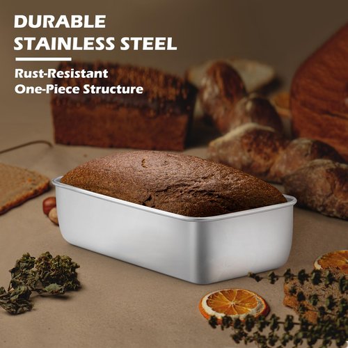 Leonyo 12 Pack Loaf Pans for Baking Bread, 9IN x 5IN Stainless Steel Loaf Bread Pans Set for Homemade Meatloaf, Bananas, Brownies, Lasagnas, Dishwasher Oven Safe