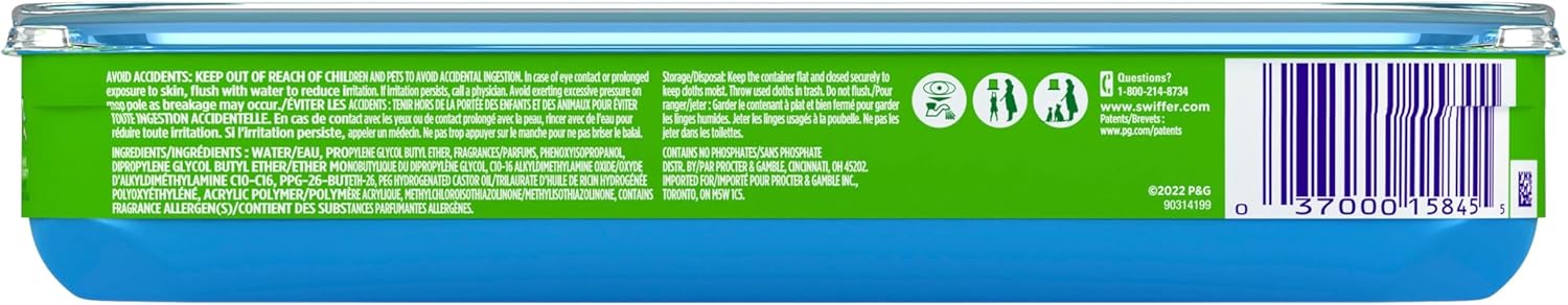 Swiffer Sweep + Mop Wet Pads Refill - All-Purpose Floor Cleaner for Dirt & Dust | Lavender, 12ct