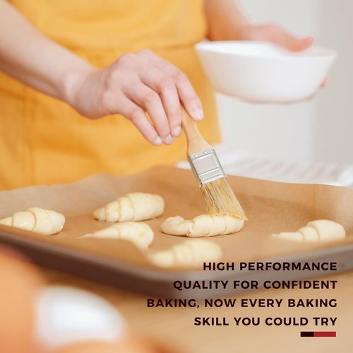KITESSENSU Nonstick Baking Pans Set - 7-Piece Bakeware Collection with Cake, Loaf, Muffin Pans & More | Gold