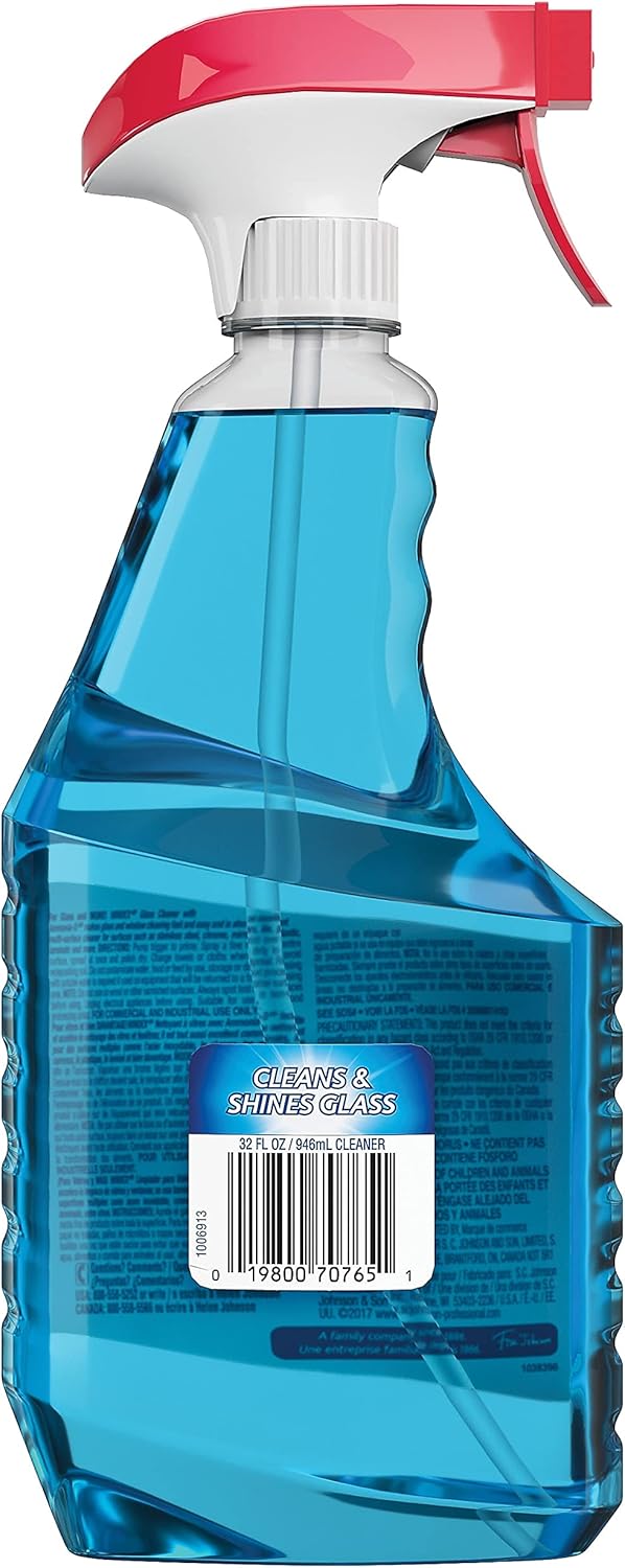 Windex® Powerized Glass Cleaner - Streak-Free Shine with Ammonia-D | 32 Oz. Spray Bottle