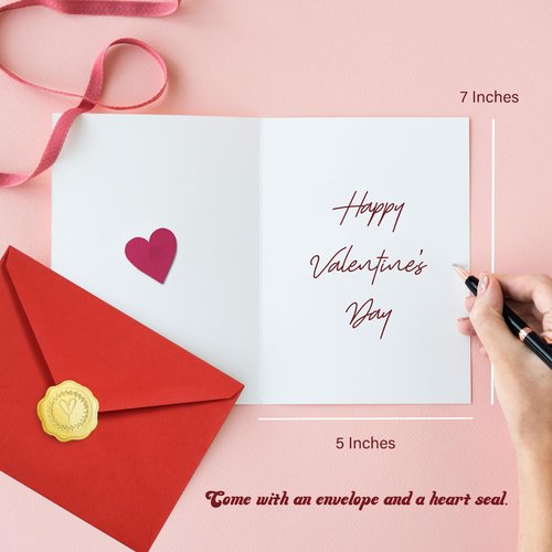 Wonkali Cute Honey Pun Valentines Day Cards Gifts, Simple Love You Valentine's Day Cards with Envelopes for Him, Her, Husband, Wife, Fiance