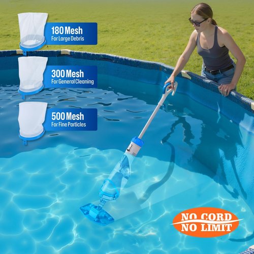 BIELMEIER Handheld Pool Vacuum - Cordless Cleaner with 19 GPM Suction for Above Ground & Inground Pools