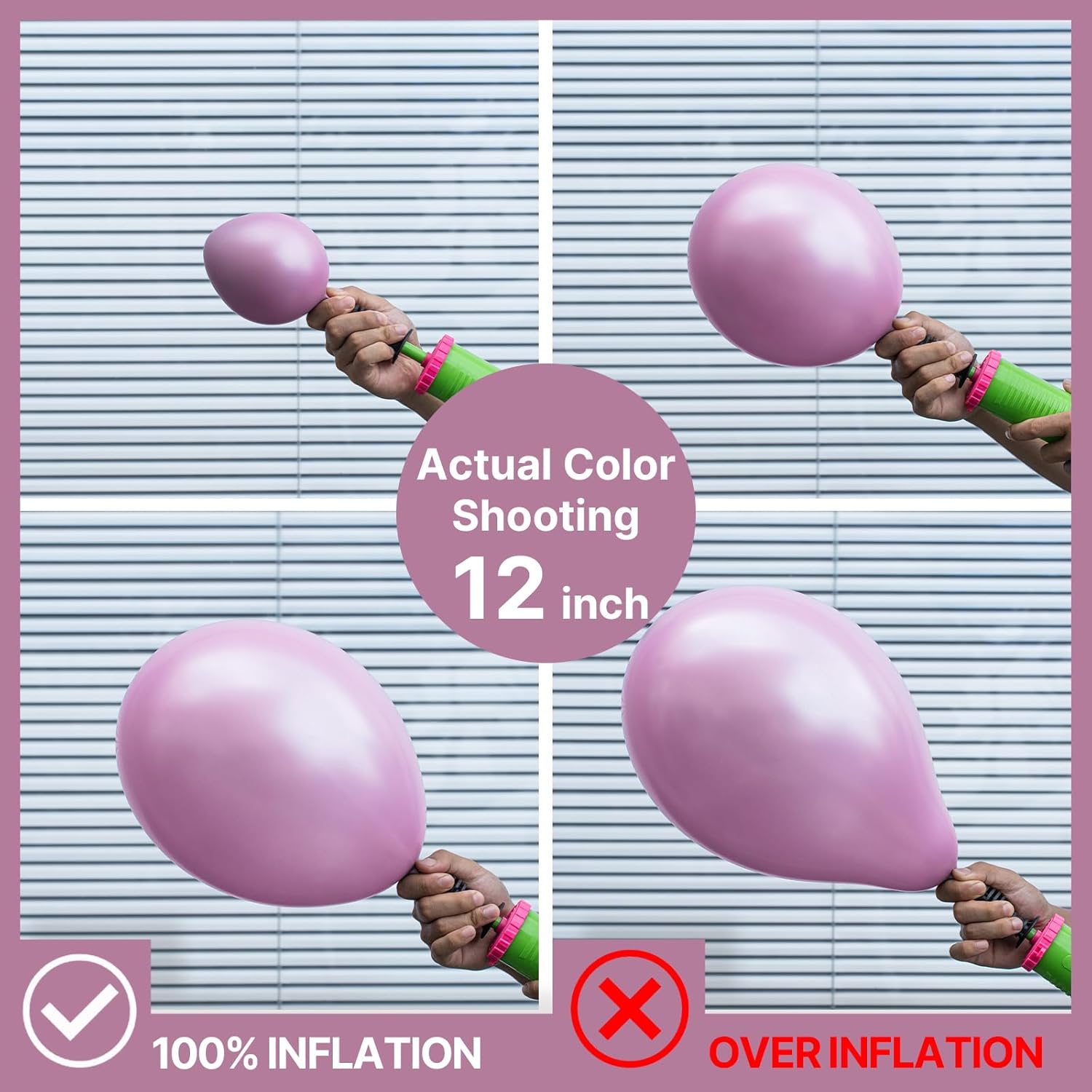 PartyWoo Balloon Garland - 100 Pcs Pink, Purple & Metallic Balloons | Perfect for Birthday & Party Decor