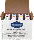 AmeriColor Food Coloring - Soft Gel Paste Kit with 12 x 0.75 Ounce Bottles | Vibrant Colors for Baking