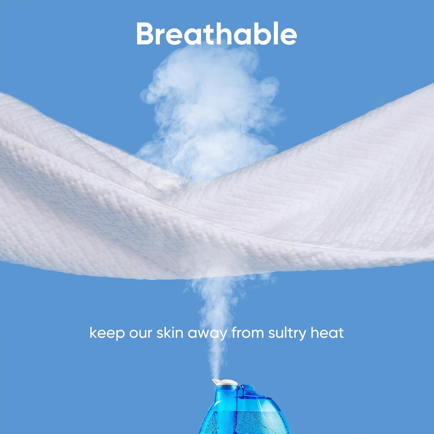 Skiennix Cooling Waterproof Mattress Protector - Soft, Breathable Queen Size Cover for Deep Pocket (8''-21'')
