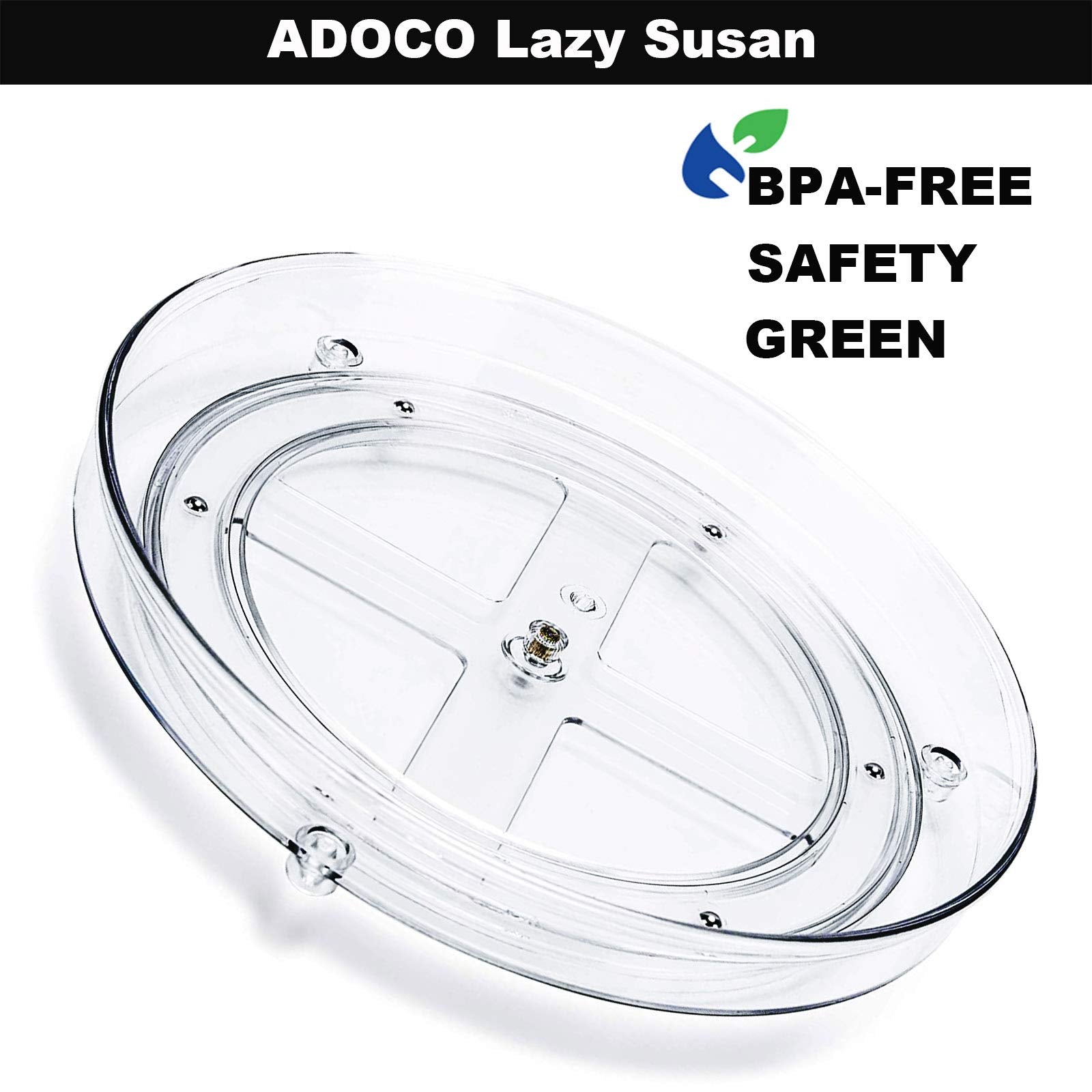 3 Tier Lazy Susan Bathroom Organizer, 9.25 Inch Clear Makeup Skincare Storage, Perfume Bathroom Organizer Countertop- Make Up Organizers and Storage