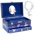 Jewelkeeper Girl's Ballerina Musical Jewelry Storage Box with Pullout Drawer, Glitter Design, Swan Lake Tune