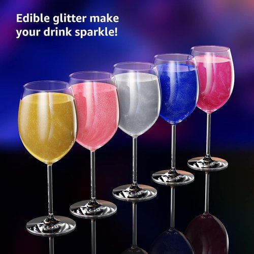 Edible Glitter by Edible Art | Blue Drink Glitter for Cocktails, Cupcakes & Desserts - Kosher Certified