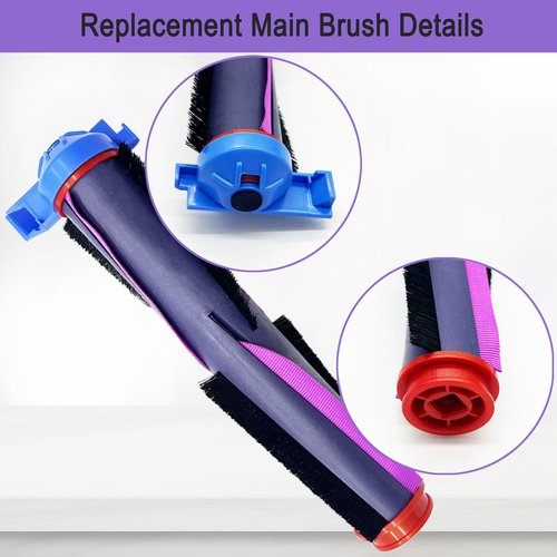 Replacement Parts for Shark Power Detect/Detect Pro RV2820AE AV2800ZE RV2820YE RV2820ZE AV2820S AV2820AE RV2800AE RV2800S Vacuum,Main Brush Filter Side Brush Pre Filter Pre-Motor Foam&Felt Filter