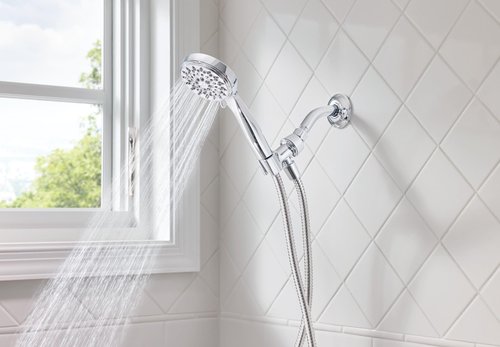 Moen Ignite Chrome Hand Held Shower Head Package With 2.5 GPM High Pressure Spray, 20091